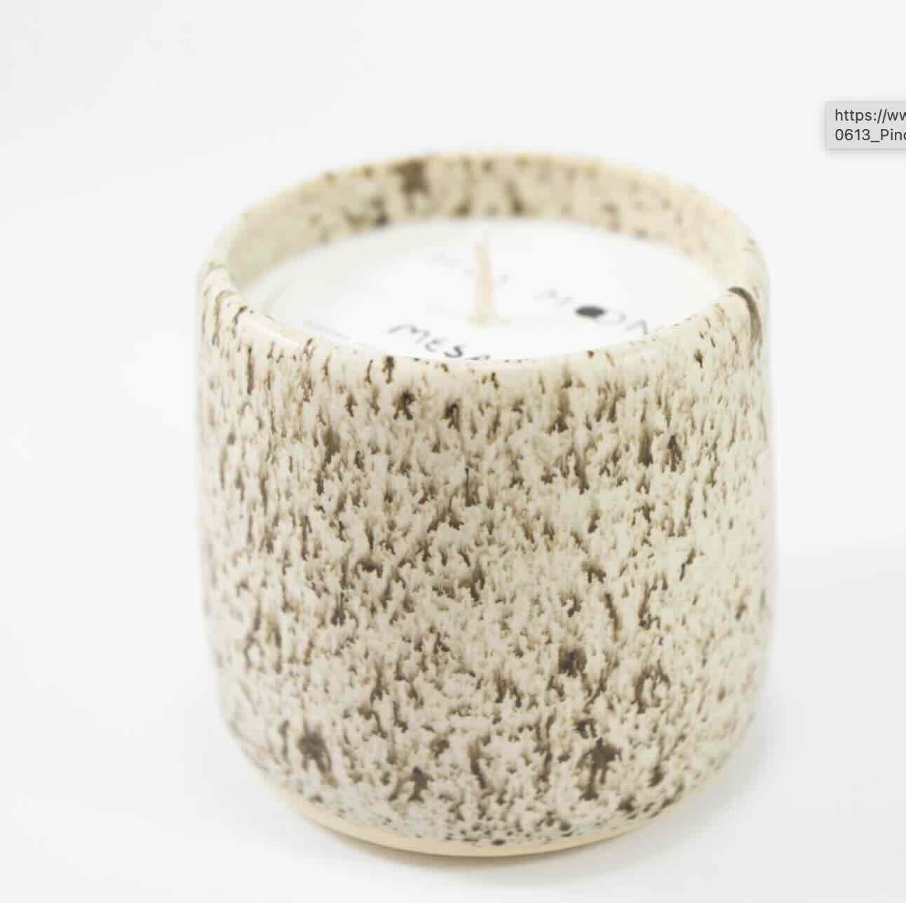 ceramic soy wax scented candle - Hey Moon Ceramics