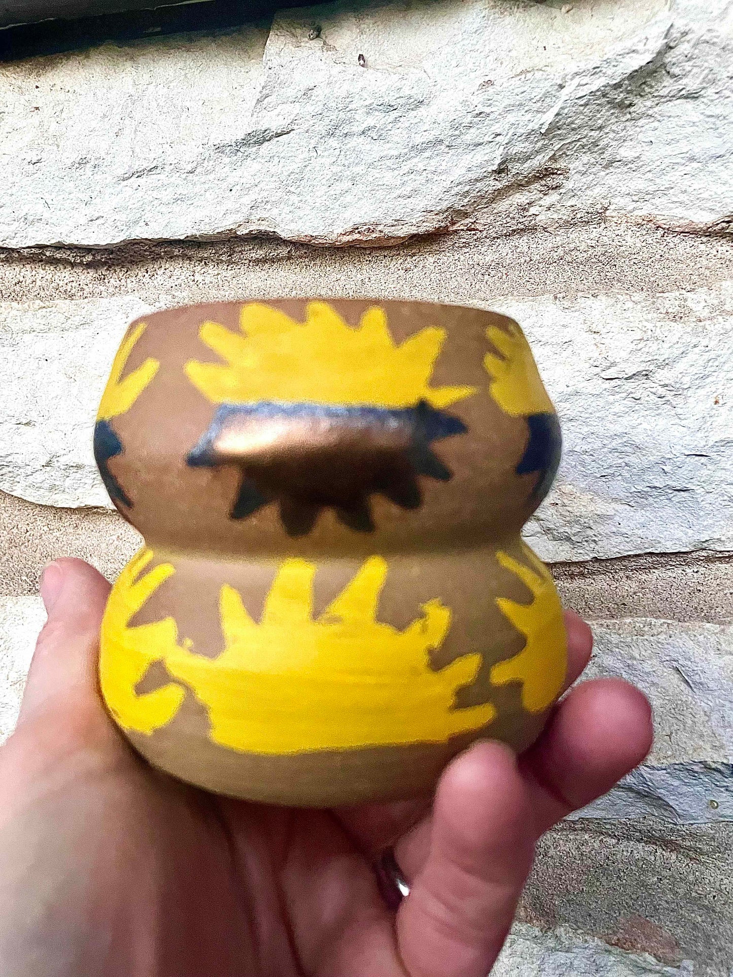 Small Sun Motif Vase SALE