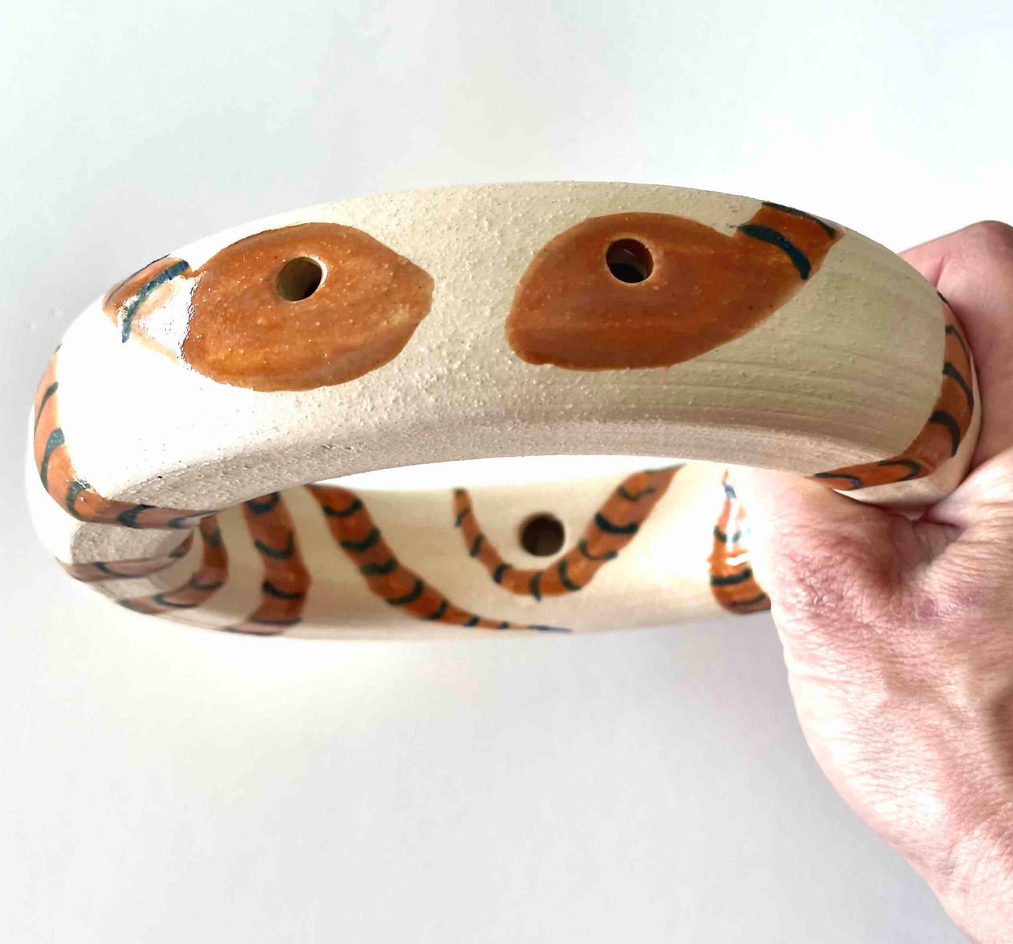 Snake Charmer Round Vase - Hey Moon Ceramics