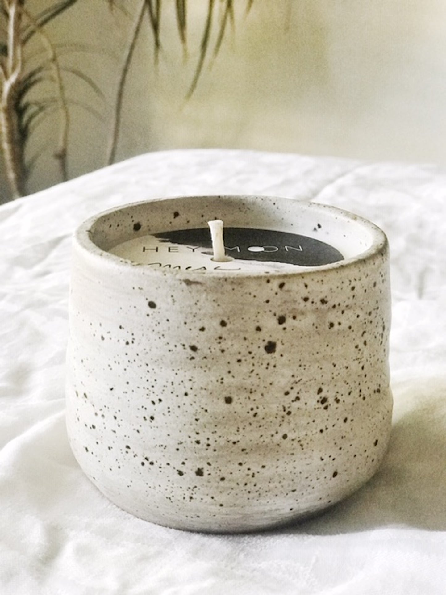 Ceramic Candle in  Palo Santo - Hey Moon Ceramics