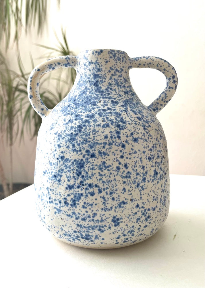 Blue Speckled Vase - Hey Moon Ceramics
